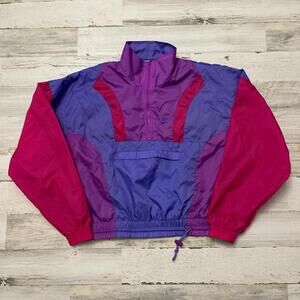 Vintage Nike Multicolor Half Zip Anorak Cropped Windbreaker